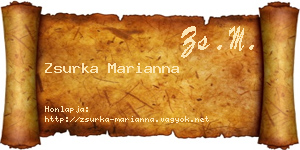 Zsurka Marianna névjegykártya